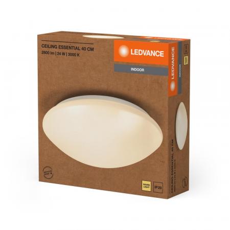 LEDVANCE Essential LED Decken- und Wandleuchte 24W 3000K warmweißes Licht IP20  Ø40cm